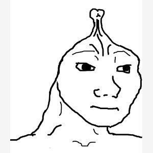 Brainlet meme template