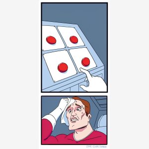 Choice Button Choix Difficile Bouton meme template