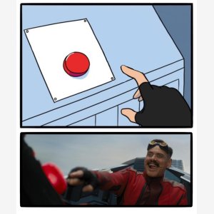 Daily Struggle Dr  Eggman Empty Template   Jim Carrey   Sonic, One Button   Bouton Appuyer Choix meme template
