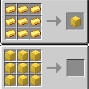 Gold Ingots Make Gold Block In Crafting Table, But Gold Blocks Make      In Crafting Table   Minecraft meme template