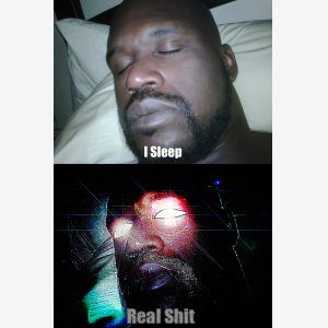 I Sleep Real Shot meme template