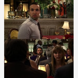 Mac And Charlie Notice Each Other Restaurant meme template