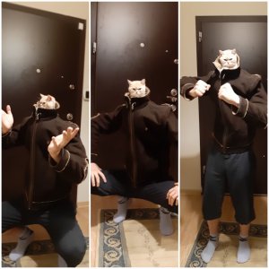 Slav Cat In Tracksuit   The Forbidden Blyat   Track, Suit, Squatting   Human Fight Chat Homme Bagarre meme template