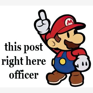 This Post Right Here Officer meme template