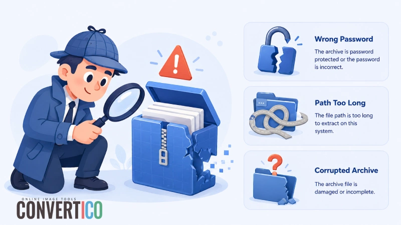 Common archive extraction errors and their troubleshooting solutions